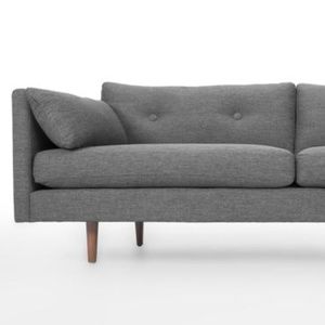 The Yumi 84" Sofa with arm bolsters